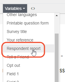 adding the external respondent report