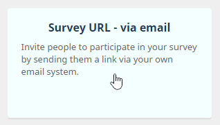 Survey URL - via email
