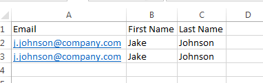excel list with duplicate email address
