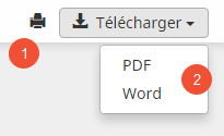 les options pour imprimer et télécharger vos réponses ouvertes