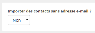 importer sans adresse e-mail