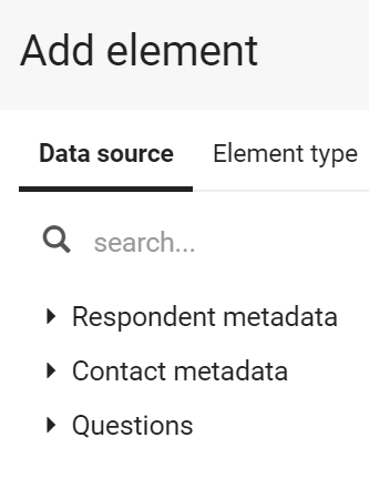 Add element - data source