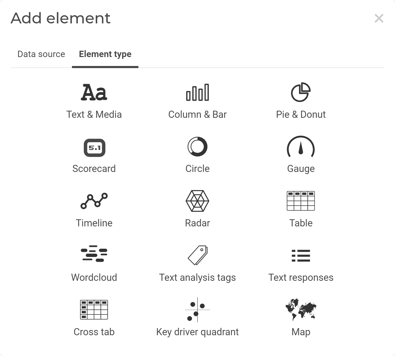 survey report add element